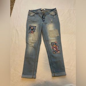 Floral Patch Jeans